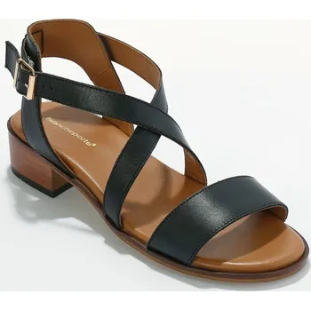 Dámské sandále Sandály s překříženými pásky z kůže LWG černá 38