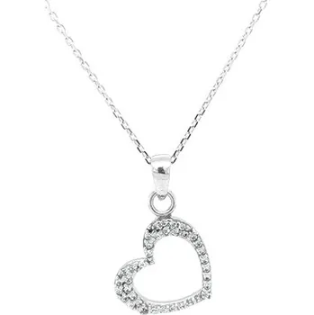 Přívěsek Přívěsek Srdce se Zirkony z Bílého Zlata 7151784