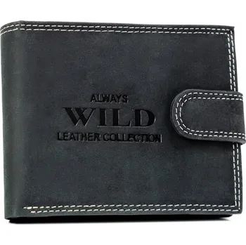 Peněženka Velká pánská peněženka z přírodní kůže se zapínáním na patentku - Always Wild