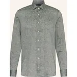 Olymp Signature Pánská Lněná Košile Tailored Fit, zelená, 45