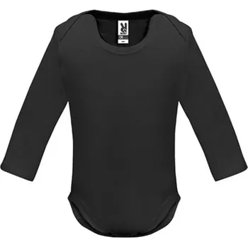 Kojenecké body s dlouhým rukávem Roly Honey - černé, 6 měsíců