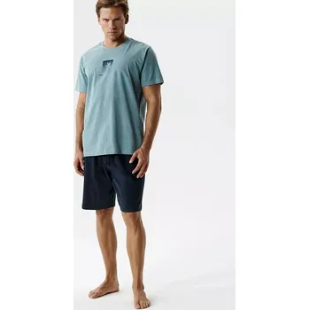 Atlantic pánské pyžamo NMP-398-MIE_GRA krátký rukáv, velikost XXL