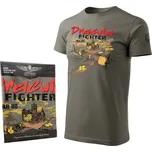 Triko Antonio s letadlem IAR 80 DRACULA - olivové, XL