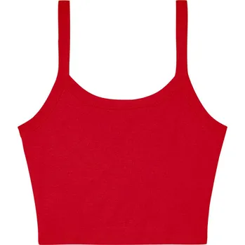 Tílko dámské Bella+Canvas Micro Rib Spaghetti Strap Tank - červené, XS