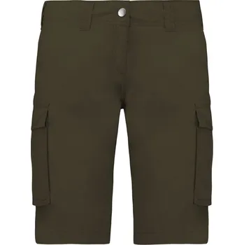 Pánské kraťasy Pánské šortky s kapsami Kariban Bermuda - olivové, 42