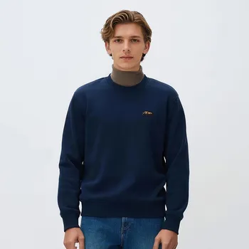 Pánská mikina Reserved - Mikina s&nbsp;výšivkou - tmavomodrá - ZU306-59X - ZU306-59X-XXL