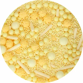 Jedlá dekorace na dort Funcakes FunCakes Cukrový posyp Medley Butter Yellow - Světle žlutý 70g