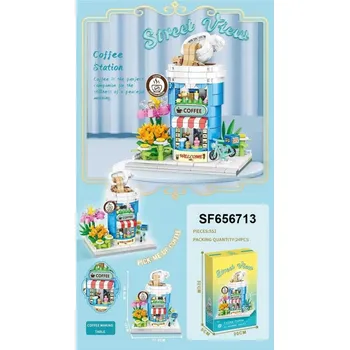 ostatní stavebnice Mini Městečko - Kavárna Coffee Station - Stavebnice 552 dílů