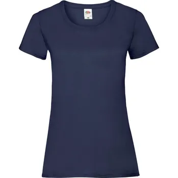 Chlapecké tričko Triko dámské Fruit of the Loom Lady-Fit Valueweight T - tmavé navy, XS
