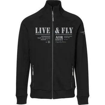 Pánská mikina Mikina s leteckým tématem Antonio AIR SERVICE - černá, XXL