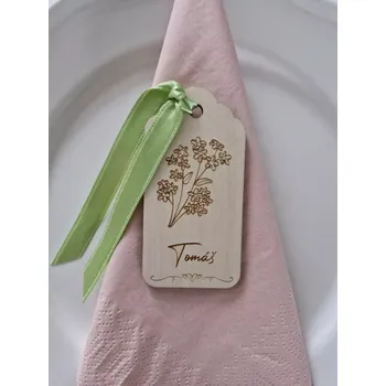 Svatební dekorace Svatební cedulka se jménem - Kvítí (Svatební cedulka se jménem - Kvítí)