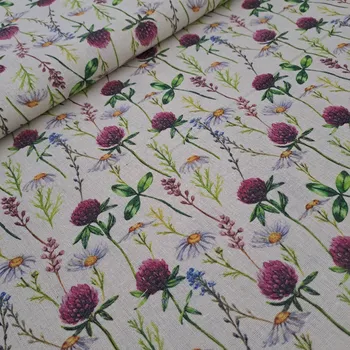 Pro útulný domov lněná látka JETEL LUČNÍ