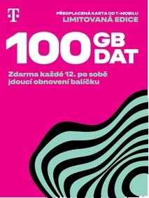 PŘEDPLACENÁ T-MOBILE TWIST SIM KARTA - 100 GB DAT