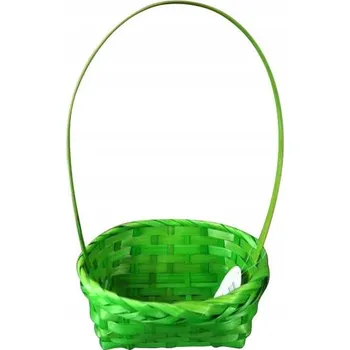 Obraz Košík obdélníkový zelený 20X16X34 cm Dekorace Ozdoba Velikonoce Jaro