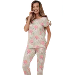 Dámské dlouhé pyžamo Italian Fashion Harmonia XXL Béžová