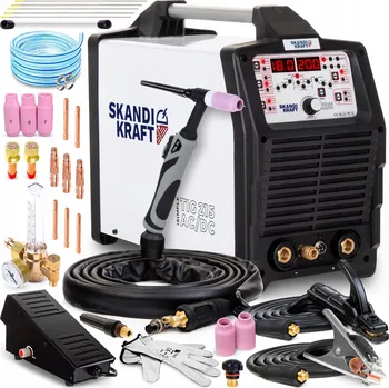 Svářečka INVERTOROVÁ SVÁŘEČKA SKANDI KRAFT TIG 215 AC/DC MMA 230V 200A PULS + PEDÁL