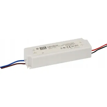 Napájecí zdroj pro osvětlení MEAN WELL LPV-35-24 Spínaný zdroj; LED; 36W; 24V; 1.5A; 90-264VAC...