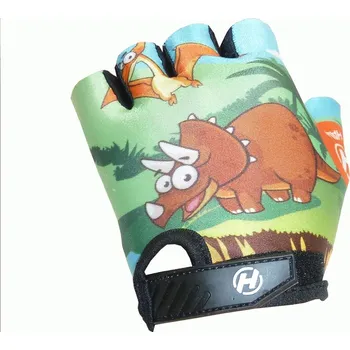 Cyklistické rukavice Rukavice dětské Haven Dream Dino - zelené, M
