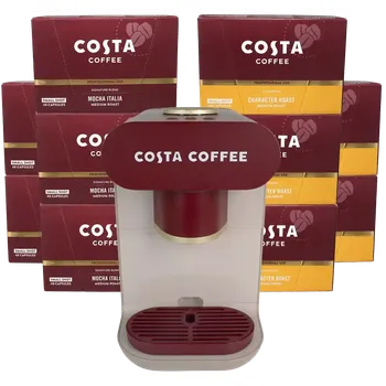 Kávovar Costa | Podio X1 Kávový balíček (EU zástrčka) - Včetně 480 kapslí pro Costa Podio
