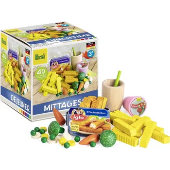 Dřevěná hračka Erzi - Německo Set potravin oběd