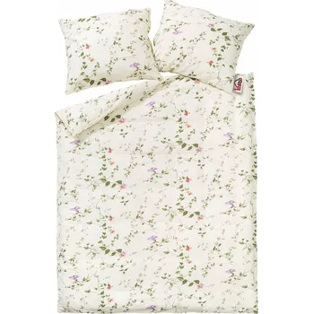 Povlečení Krepové povlečení 140x200 Pačlánek volánek šedá bílá s knoflíky 100% bavlna