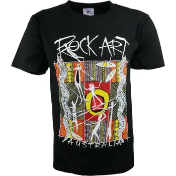 Pánská košile Tričko australské Gooses Rock Art - černé, L