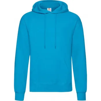 Mikina pánská Fruit of the Loom Classic Hooded Sweat - azurová, M