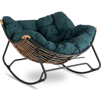 Křeslo Houpací křeslo Elton zelené/černé