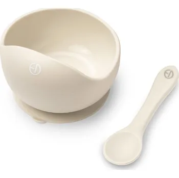 Kempingové nádobí Silikonová miska se lžičkou Elodie Details - Vanilla White