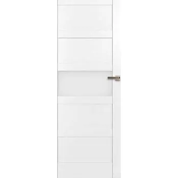 Interiérové dveře Interiérové dveře Vasco Doors Braga A – 90 L, s prosklenou výplní, fólie 910 bílá
