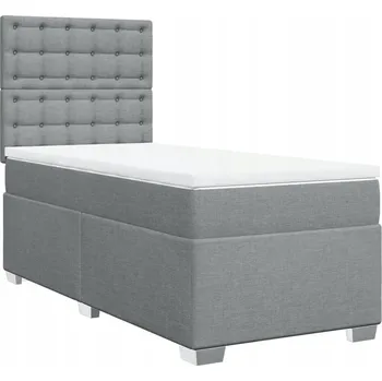 Postel Čalouněná jednolůžková postel VidaXL 100x200 cm, odstíny šedé