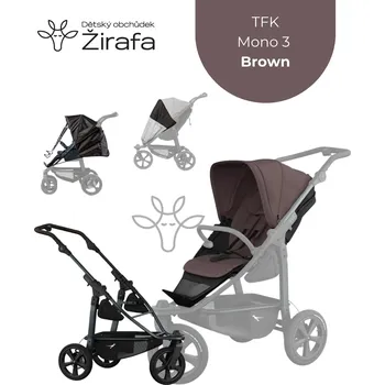 Kočárek Akční set TFK Mono 3 Brown 3v1 se sportovním sezením 2025 Kola: Vzduchová komora (Chamber-wheel)