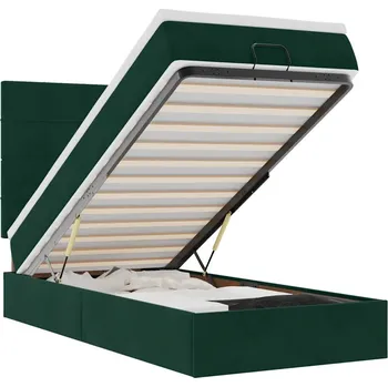 Postel Jednolůžková dřevěná postel VidaXL 80x200 zeleň