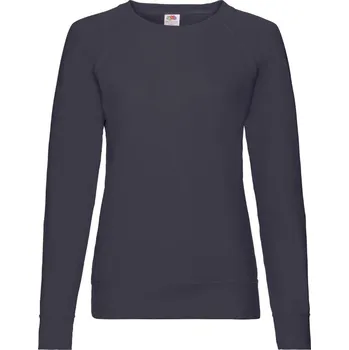 Chlapecké tričko Mikina dámská Fruit of the Loom Lightweight Raglan Sweat Lady - tmavá navy, XS