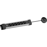 Bachmann BM005907 zásuvková lišta s vypínačem šedá, černá DE schuko zástrčka/zásuvky 1 ks