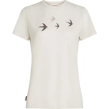 Dámské merino triko s krátkým rukávem ICEBREAKER Wmns Mer 150 Tech Lite SS Tee Bird Transit, Ecru Hthr velikost: XS