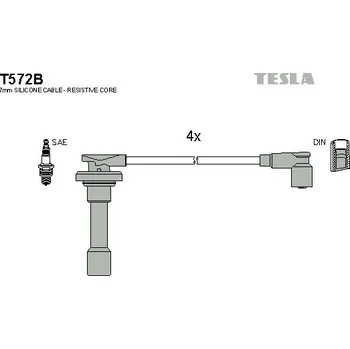 Zapalovací kabel Sada kabelů pro zapalování, T572B