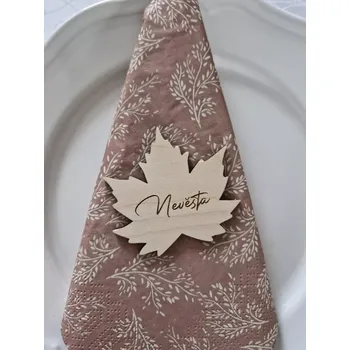 Svatební dekorace Svatební cedulka se jménem - Javorový list (Svatební cedulka se jménem - Javorový list)