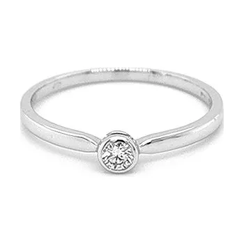 Prsten Zlatý Zásnubní Prsten s Diamantem 2010992