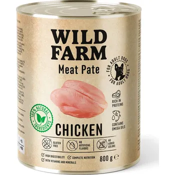 Krmivo pro psa WILD FARM Paštika Kuřecí 800g bezlepkové krmivo pro psy