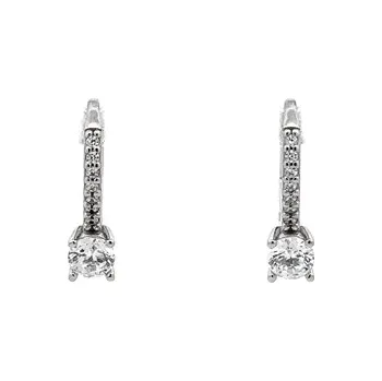 Náušnice Náušnice se Zirkony z Bílého Zlata 7122716