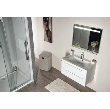 Nábytek SAPHO Koupelnový set WAVE 80, bílá (KSET-047)