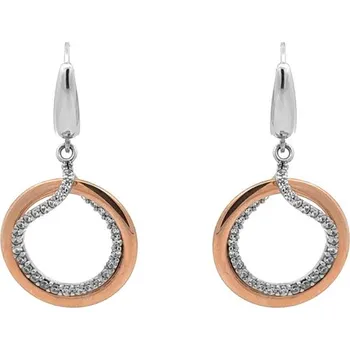 Náušnice Zlaté Visací Náušnice se Zirkony 7122447