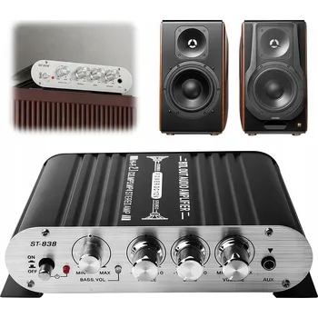 Hi-Fi Zesilovač STEREO ZESILOVAČ 2.1 KANÁLY ST-838 20W x 2 ODOLNÝ PROTI RUŠENÍ DO AUTA