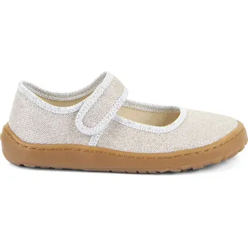 Dívčí tenisky Barefoot plátěné balerínky Froddo Balletty gold shine 28