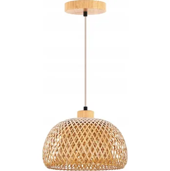 Závěsné svítidlo s nastavitelnou výškou, přírodní ratan, rustikální styl