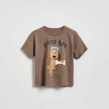 Chlapecké tričko Reserved - Tričko s potiskem - hnědá - 954IX-88X - 954IX-88X-104