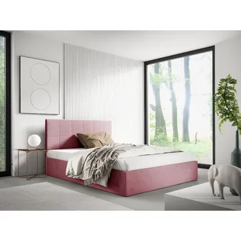 Postel Eka Čalouněná postel SMART 140x200 cm Barva látky Trinity: (2306) Světlá hnědá, Úložný prostor: Bez úložného prostoru