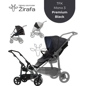 Kočárek Akční set TFK Mono 3 Premium Black 3v1 se sportovním sezením 2025