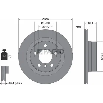 Brzdový kotouč Brzdový kotouč PAGID 55572NC